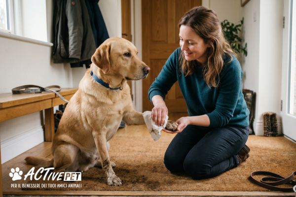 Pulire il cane dopo le passeggiate: perché zampe e pelo meritano più attenzione in città
